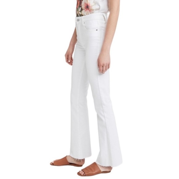 PAIGE White Flare & Wide Leg Jeans laurel canyon sz 24 - Picture 1 of 11